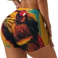 thumbnail image 2 of Kdxio Watercolor Glasses Guinea Pig Print Workout Shorts for Women Seamless Soft Smooth Gym Yoga Scrunch Active Shorts, 2 of 5