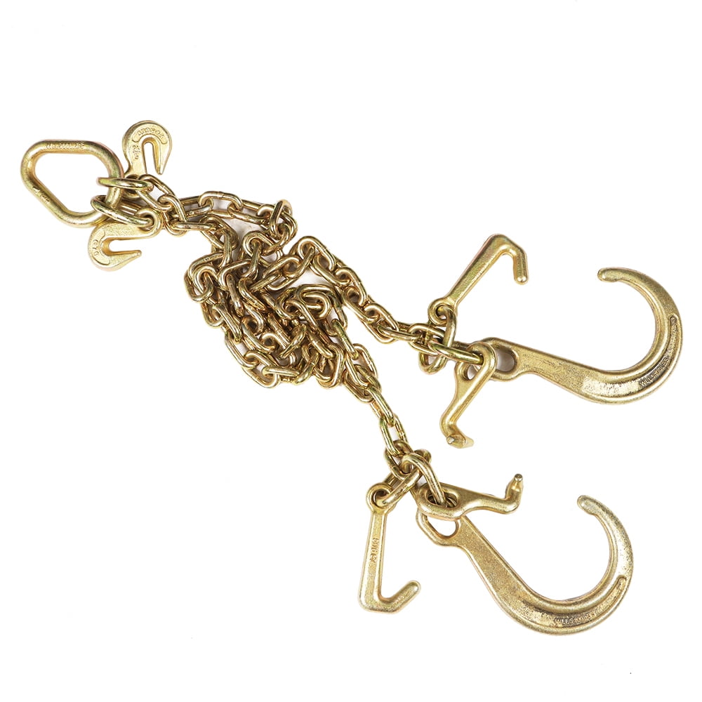 Genrics G70 5/16" x 3' V-Chain Bridle with J-Hooks, Black