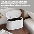 thumbnail image 3 of Desktop Trash Can with Press-Top Lid, Small Portable Wastebasket for Office Desk and Vanity, Mini Countertop Garbage Bin, 3 of 6