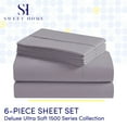 thumbnail image 2 of Sweet Home Collection 1500 Series 6 Piece Ultra Soft Microfiber Sheet Set, King, Plum, 2 of 5