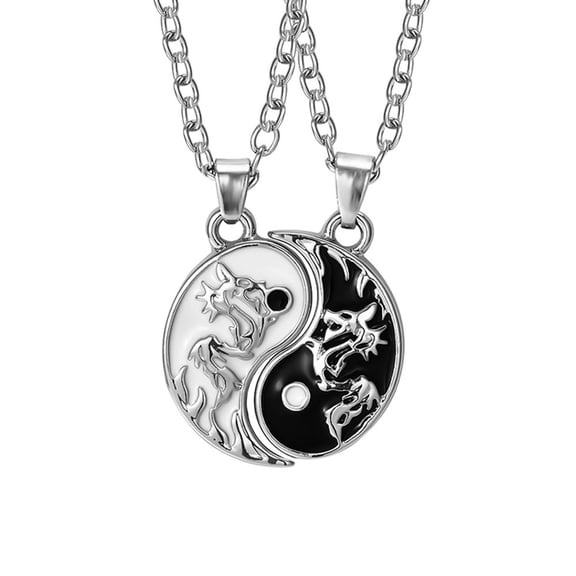 LICEWO Yin Yang Necklace Personalized Matching for Sun Moon Stitching Friend Necklaces