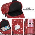 thumbnail image 4 of Sling Backpack,Red Christmas Deer Pattern Sling Bag with Water Bottle Holder,Waterproof Sling Bag for Men/Women with Headphone Jack for Hiking,Travel, 4 of 6