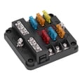 thumbnail image 1 of Fuse Block, High Strength Fuses Box 6 Way Easy Installation PBT Material for 10-32V Vehicle ANGGREK EH1013, 1 of 8