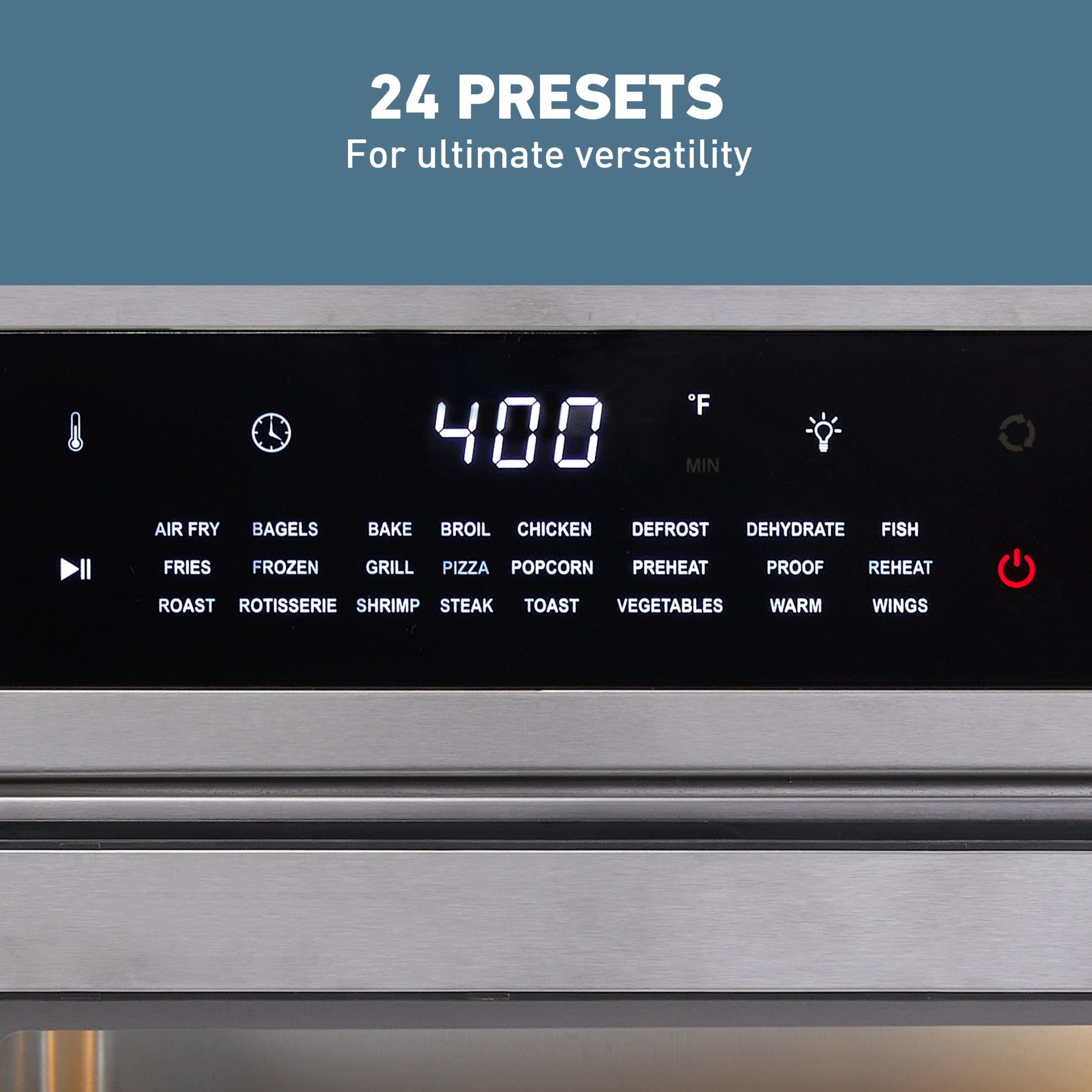 West Bend 26 qt Air Fryer Oven, Stainless Steel - 24 Presets