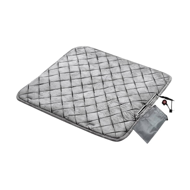 Cojín de asiento calefactable portátil con USB, almohadilla térmica multifuncional, calentador para silla de oficina gris