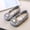 Silver, variant on Girls Princess Dress Shoes With Rhinestones - Rubber Soft Sole Mary Jane Flats Spring Fall School Party Wedding Silver Size 9 M