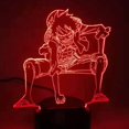 thumbnail image 2 of 3D Led Night Light Anime One Piece Luffy Table Lamp USB 7 Color Changing Children Sleeping Lighting for Boy Birthday Gift, 2 of 5