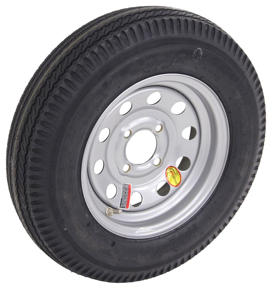 235/80R16 Trailer Tire & Wheel Assembly 10 Ply 16x6 6x5.5 Silver Wheel