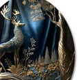 thumbnail image 4 of Designart "Golden Forest Encounter The Deer I" Landscape Forest Metal Round Wall Art Prints, 4 of 5