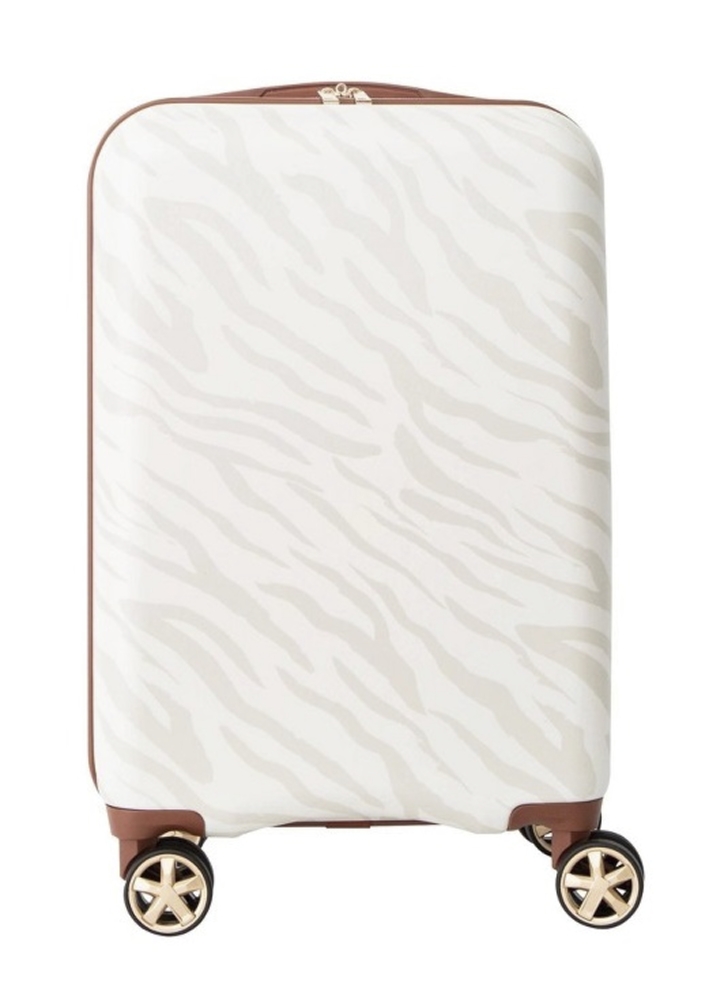 cream suitcase