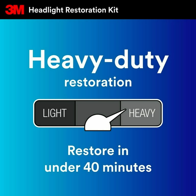 3M Ultra Headlight Restoration Kit, Easy Heavy-Duty Restoration, 39195, 1  Kit, Drill Required, Gray