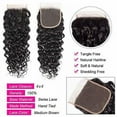 thumbnail image 2 of Brazilian Water Wave Bundles with Closure Human Hair Bundles with 4×4 Free Part Closure 100% Virgin Remy Curly Hair Bundles Natural Color, 2 of 5