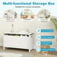 thumbnail image 6 of YYAo Storage Chest, Toy Chest Toy Box,Wooden Kids Toy Box with Safety Hinge-White, 6 of 8