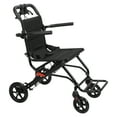 thumbnail image 1 of Fauteuil Roulant Manuel, Fauteuil Roulant de Transport Léger et Pliable, Fauteuil Roulant de Voyage avec Support 220 Lb, Sans Barre de Traction, 1 of 6
