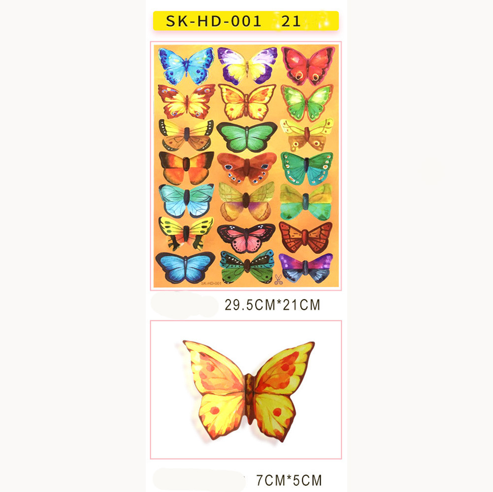 3D Butterfly Wall Stickers Decal Decor Art Fridge Wall Sticker Home Decor SK