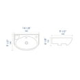 thumbnail image 2 of ALFI brand ABC118 White 14" Small Wall Mounted Ceramic Sink with Faucet Hole, 2 of 7