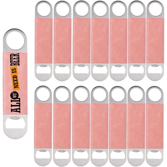 Emprintfavor Ouvre-Bouteille Plat en Acier Inoxydable 12 Pack 6.97 Pieds' Ouvre-Bouteille de Barman Robuste en Caoutchouc Scellé Solide Clé de Barre Durable Ouvre-Bouteille à Long Col (17.7*4cm)