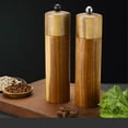 Acacia Wood Salt and Pepper Grinders Wooden Salt and Pepper Grinder, Sustainable Acacia Wood