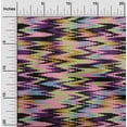 thumbnail image 1 of oneOone Georgette Viscose Black Fabric Chevron Ikat Sewing Craft Projects Fabric Prints By Yard 42 Inch Wide, 1 of 4