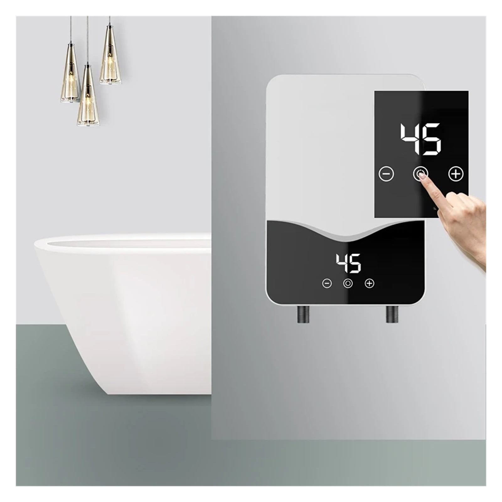 Electric Hot Water Heater 5500W Instant Tankless Water Heater Bathroom Shower Multi-purpose Household Hot-Water Heater ,Energy Saving