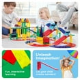 thumbnail image 6 of PicassoTiles Magnetic Tiles Race Track Expansion Set for Kids – 6PCS STEM Construction Building Blocks Add-On Toy with Racing Ramp, 6 of 9