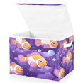 thumbnail image 2 of WOBOGO Tropical Clownfish Large Collapsible Storage Box Flip Lid Fabric Decorative Organizer Container Basket with Handles 16.5×12.6×11.8in, 2 of 7