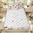thumbnail image 4 of Erosebridal Cartoon Bee Zipper Twin Comforter Sets with Fitted Sheet and 2 Pillowcases,Cute Sunflower Florals Zipper Bedding Set,White Pink,Polkadot Reversible,4pcs, 4 of 8