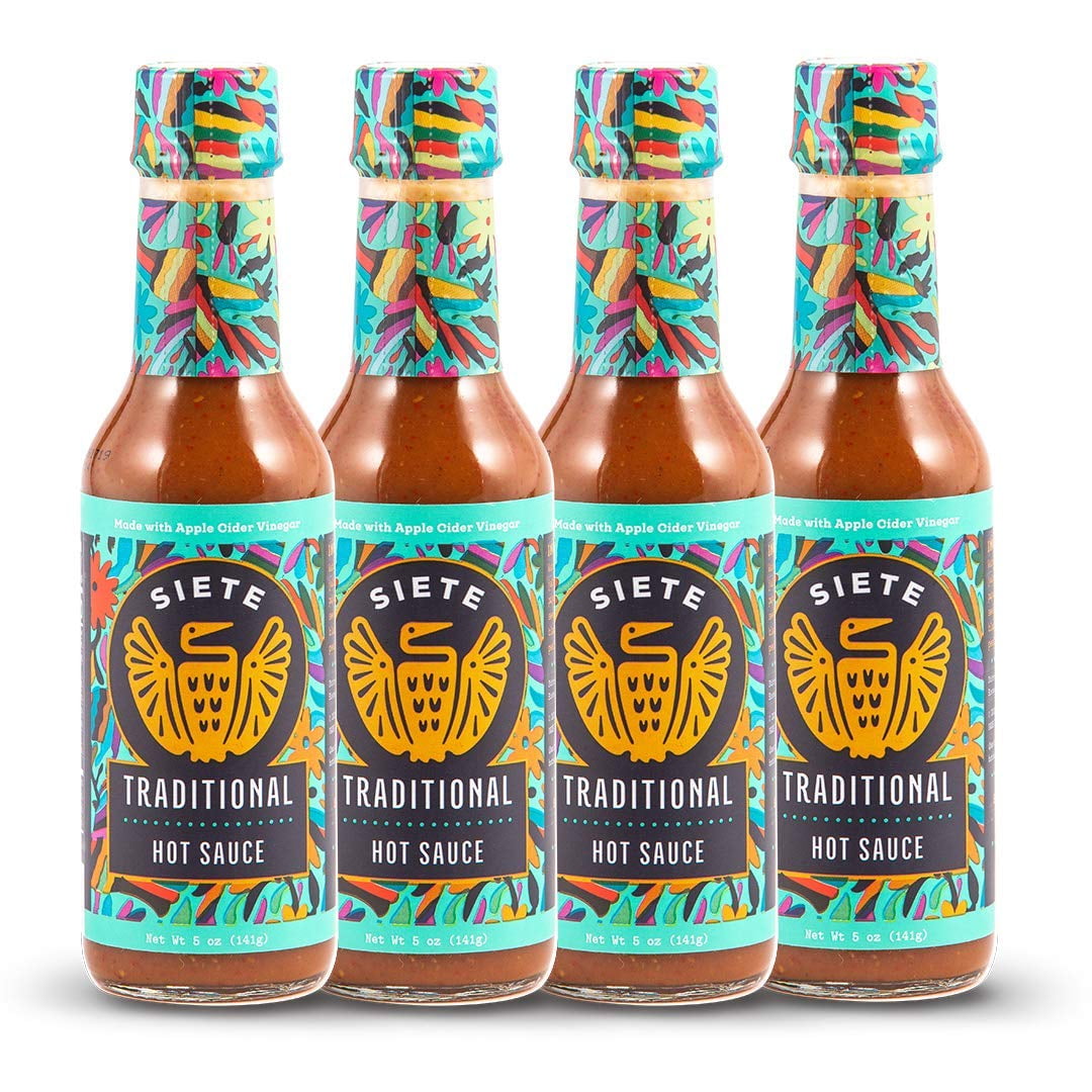 Siete Traditional Hot Sauce, 4Pack, 5 oz Bottles Whole30 Approved