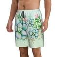 thumbnail image 2 of Goofa Succulent Printed Mens Swim Trunks Summer Quick Dry Short Beach Swimwear Bathing Suits-Medium, 2 of 9