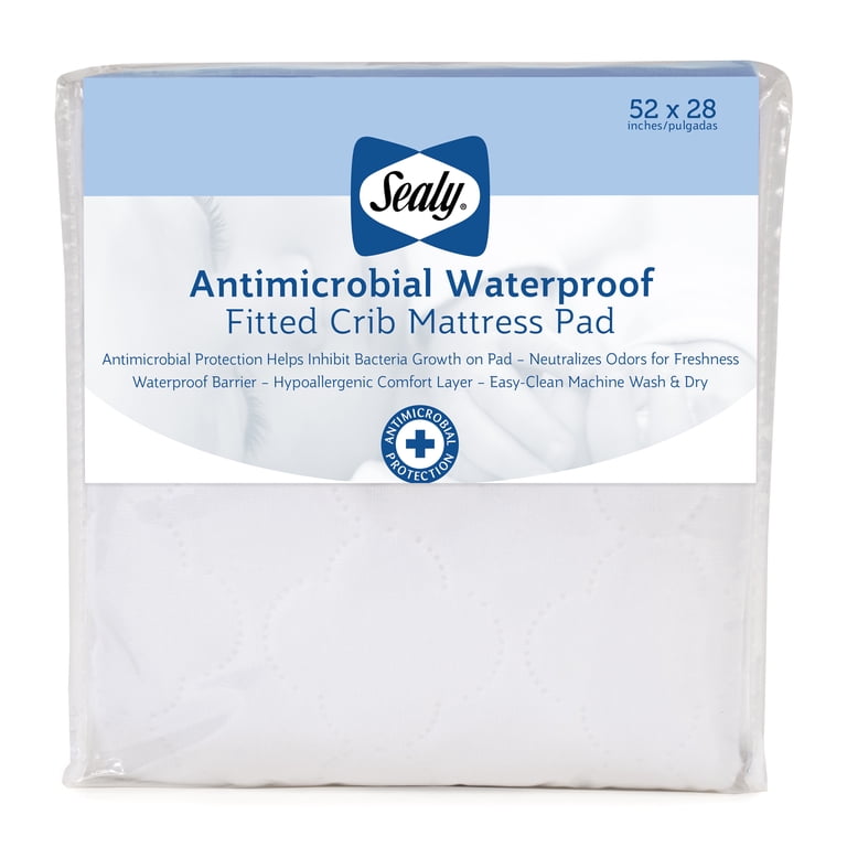 Sealy Antimicrobial Waterproof Crib Mattress Protector Pad photo 1