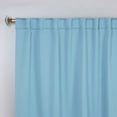 thumbnail image 2 of Superior Blackout Solid Light Filtering Back Tab Curtain Panel Set, 42" x 108", Light Blue, 2 of 9