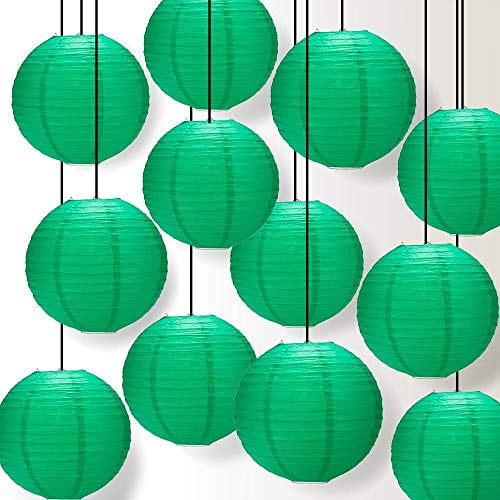 Details about   24" Teal Green Round Paper Lantern Hanging Decoration Even Ribbing 