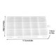 thumbnail image 3 of Clearance!Maojin Caja de refrigerios de 15 compartimentos con tapa, contenedor apilable para frutas y verduras con 15 compartimentos pequeños para refrigerios de viaje, dulces y especias, 3 of 9