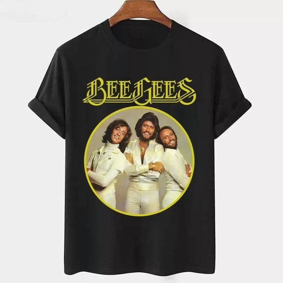 Bee Gees Band In Concert Classic Black Cotton Fan Shirt Unisex T-Shirt up to size 5XL