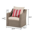 thumbnail image 5 of 7-Pieces Wicker Patio Conversation Set with Beige Cushions 00011, 5 of 6