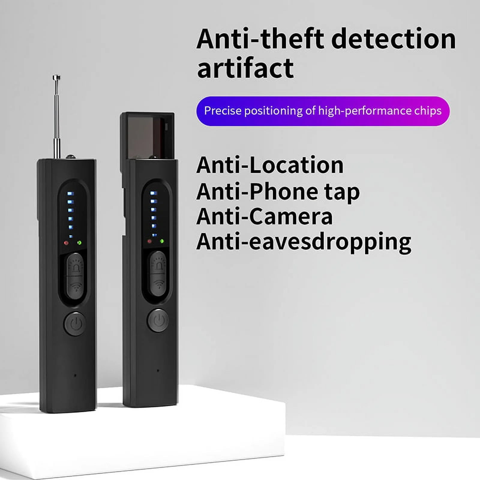 Mini Hidden Camera Wireless Bug Detector Anti Spy Detector Portable Bug Sweeper RF Signal Scanner for Home Office Travel