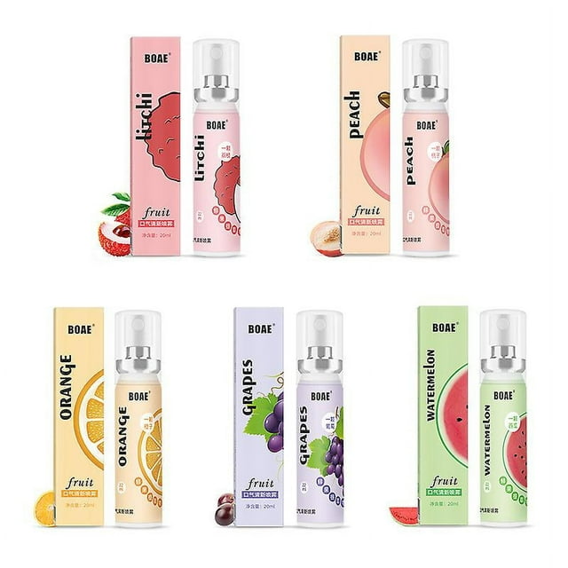 1pcs 20ml Convenient Oral Spray Fruity Oral Spray Breath Freshener(Orange)
