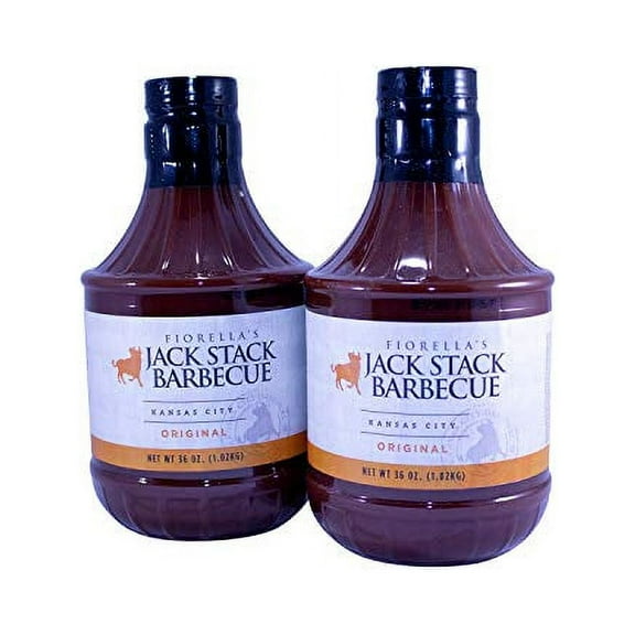 Fiorella's Jack Stack KC BBQ Sauce, 36 oz Bottle, Pack of 2