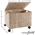 thumbnail image 7 of Casafield Rolling Filing Cabinet, Whitewash - Water Hyacinth Hanging File Folder Organizer, Home Office Storage, 7 of 7