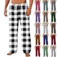 thumbnail image 2 of Havenre Christmas Men's Plaid Pajama Pants Casual Drawstring Elastic Waist Xmas Pattern Printed Flannel Pajama Sleep & Lounge PJ Bottoms Warm Sleepwear with Pockets Blue M, 2 of 5