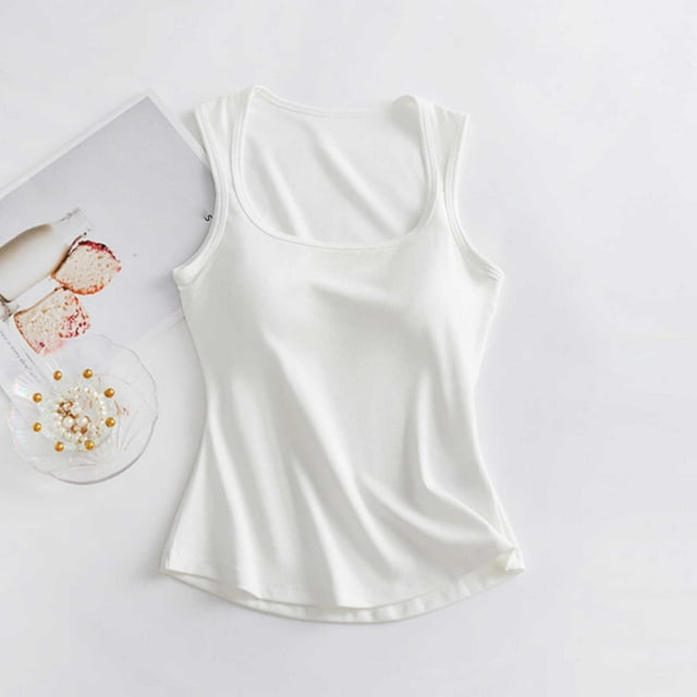Pijama de manga corta para mujer, de verano, color liso, con tirantes y acolchado en el pecho, ropa interior sin mangas y pijama. Blusa de poliéster para mujer.