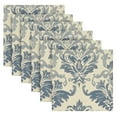 thumbnail image 6 of Satin Native Fab Cotton Dinner Napkin Elegant Blue Damask Pattern Reusable, 6 of 8