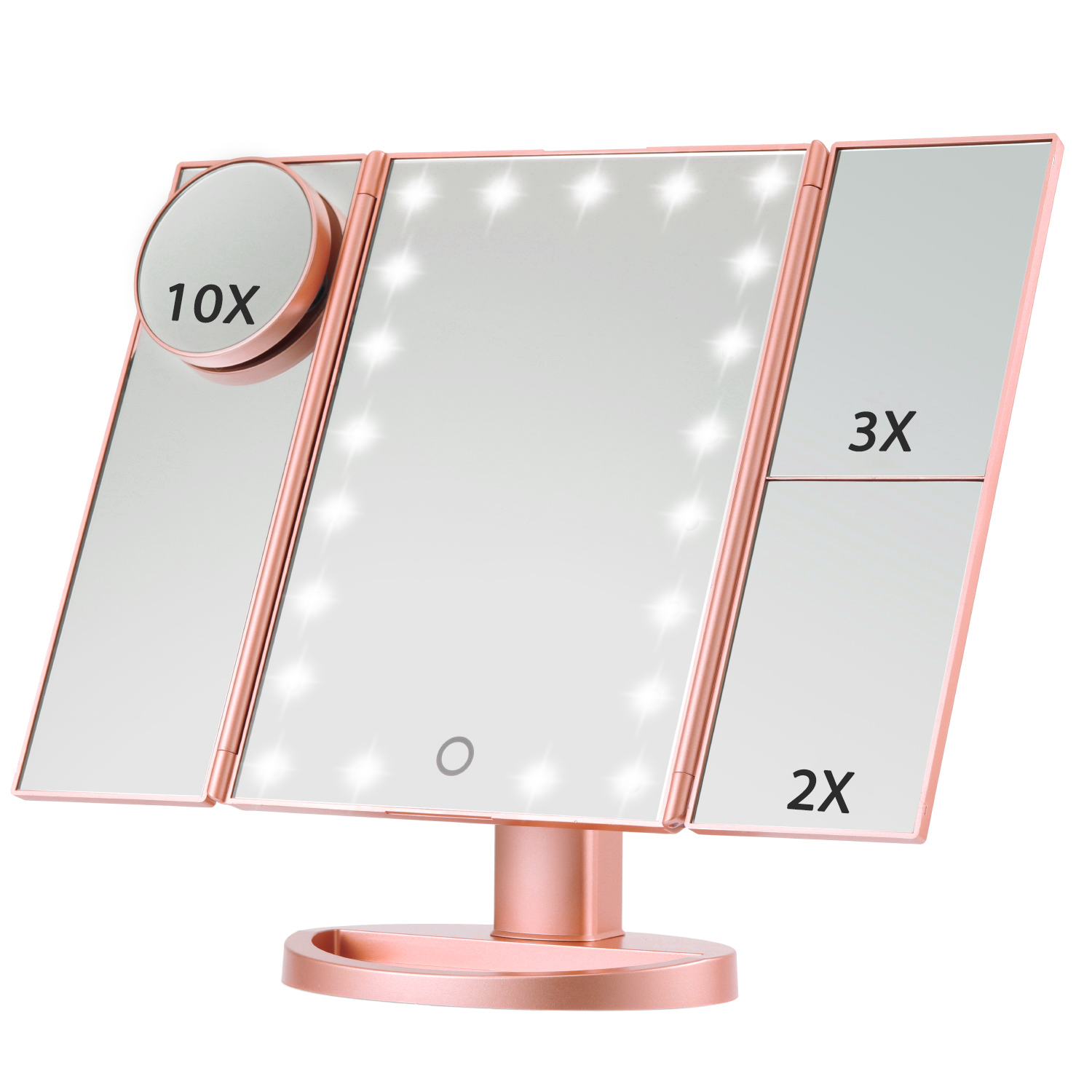 Magicfly Led Lighted Makeup Mirror, 10X 3X 2X 1X Magnifying Mirror 21 