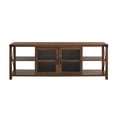 thumbnail image 5 of Farmhouse Glass Door TV Stand for TVs up to 80", Dark Walnut, 5 of 8