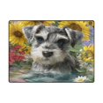 thumbnail image 3 of WOBOGO Schnauzer Puppy Carpet Non-Slip Rugs Soft Doormat 63×48in Living Dining Room Bedroom Decorative, 3 of 7
