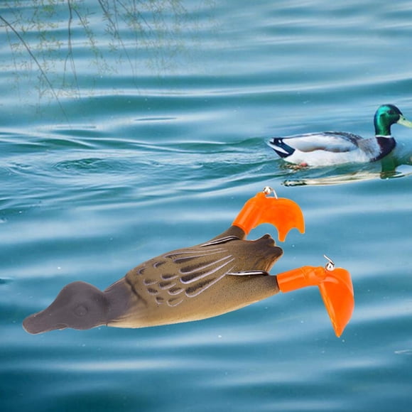 Señuelo de Cebo suave Cola, Señuelos de pesca de silicona, marrón
