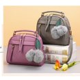 thumbnail image 2 of LinYooLi Sac à Main pour Femmes Sac à Bandoulière Sac à Bandoulière pour Femmes Pendentif Boule de Poils Sac Rétro, 2 of 6