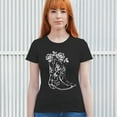 thumbnail image 4 of Country Girl Boots T-Shirt Vintage Cowgirl Western Floral Southern Rustic Country Style Cute Roses Rodeo Women's Tee, 4 of 7
