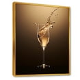 thumbnail image 2 of Designart "Delicate Golden Effervescence" Champagne Floater Framed Canvas Wall Art, 2 of 5