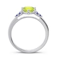 thumbnail image 4 of 2.15 Carat Round Cut Peridot & Blue Sapphire Gemstone Classic Anniversary Ring for her 18K White Gold Size 8.5 by Diamond-Capitals, 4 of 7